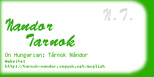 nandor tarnok business card